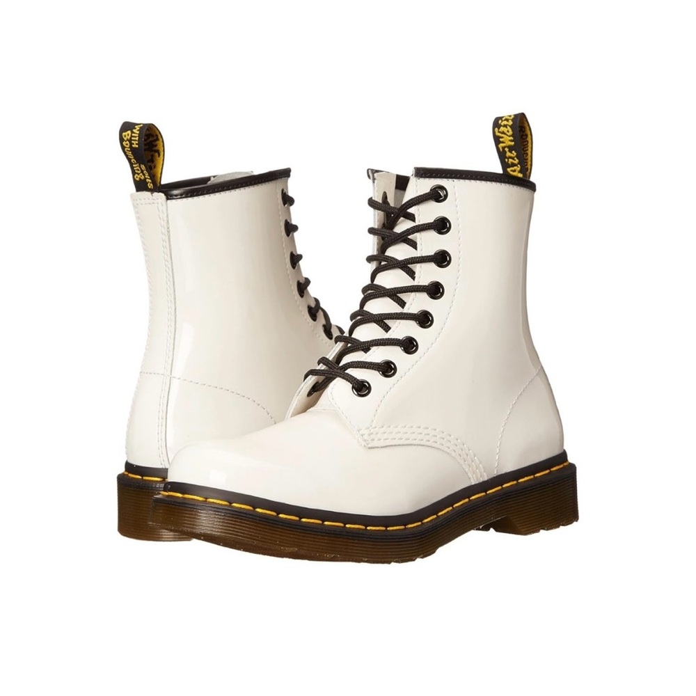 Dr. Martens White Leather Boots